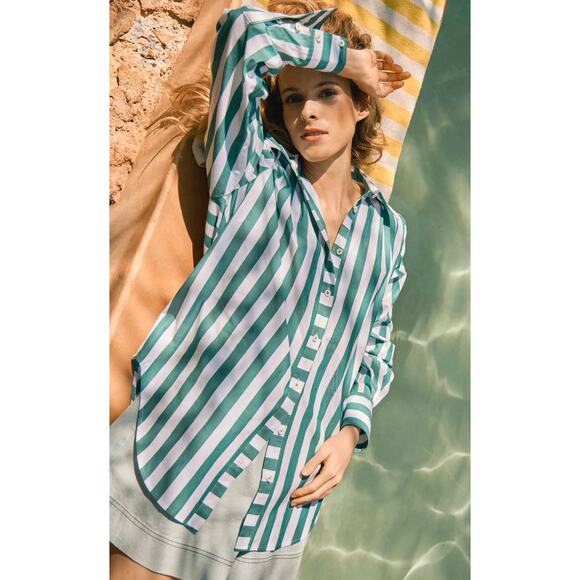 Hunter Bell Miles Stripe Shirt size S small - Picture 8 of 8